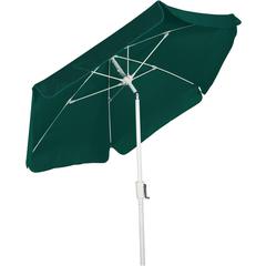 7.5' Hex Garden Tilt Umbrella 6 Rib Crank In Forest Green Vinyl Coated Weave