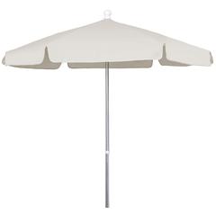 7.5' Hex Garden Umbrella 6 Rib Push Up & Pin Lift In Natural Vinyl Coated Weave