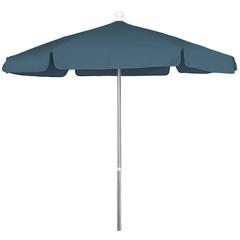 7.5' Hex Garden Umbrella 6 Rib Push Up & Pin Lift In Teal Vinyl Coated Weave