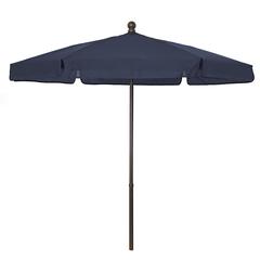 7.5' Hex Garden Umbrella 6 Rib In Navy Blue Vinyl Coated Weave