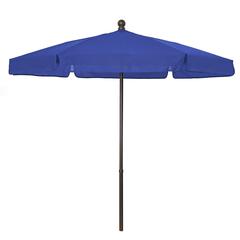 7.5' Hex Garden Umbrella 6 Rib In Pacific Blue Vinyl Coated Weave