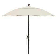 7.5' Oct Patio Umbrella 6 Rib Crank Lift with Natural Solution Dyed Poly Canopy