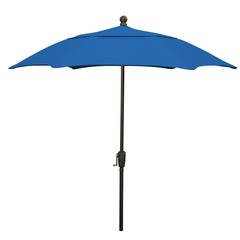 7.5' Oct Patio Umbrella 6 Rib Crank Lift with Pacific Blue Solution Canopy