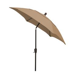 7.5' Oct Patio Tilt Umbrella 6 Rib Crank with Beige Solution Dyed Poly Canopy