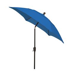 7.5' Oct Patio Tilt Umbrella 6 Rib Crank with Pacific Blue Solution Canopy