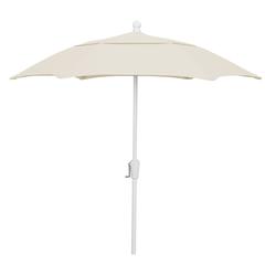 7.5' Oct Patio Umbrella 6 Rib Crank Lift with Natural Solution Dyed Poly Canopy