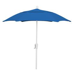 7.5' Oct Patio Umbrella 6 Rib Crank Lift with Pacific Blue Solution Canopy