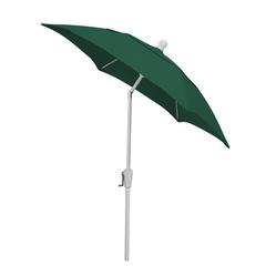 7.5' Oct Patio Tilt Umbrella 6 Rib Crank with Forest Green Solution Canopy