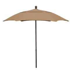 7.5' Oct Patio Umbrella 6 Rib with Beige Solution Dyed Poly Canopy