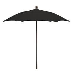 7.5' Oct Patio Umbrella 6 Rib with Black Solution Dyed Poly Canopy