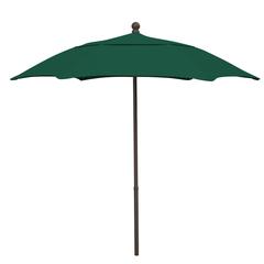 7.5' Oct Patio Umbrella 6 Rib with Forest Green Solution Dyed Poly Canopy