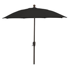 9' Oct Patio Umbrella 8 Rib Crank Lift with Black Solution Dyed Poly Canopy