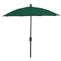 9' Oct Patio Umbrella 8 Rib Crank Lift with Forest Green Solution Canopy