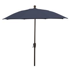 9' Oct Patio Umbrella 8 Rib Crank Lift with Navy Blue Solution Dyed Poly Canopy