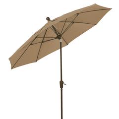9' Oct Patio Tilt Umbrella 8 Rib Crank with Beige Solution Dyed Poly Canopy