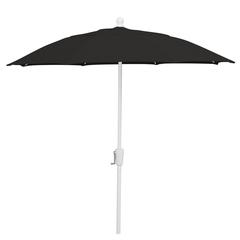 9' Oct Patio Umbrella 8 Rib Crank Lift with Black Solution Dyed Poly Canopy