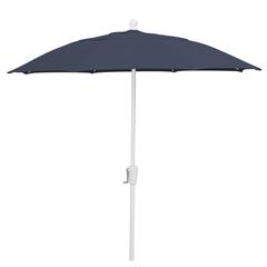 9' Oct Patio Umbrella 8 Rib Crank Lift with Navy Blue Solution Dyed Poly Canopy