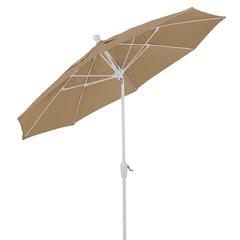 9' Oct Patio Tilt Umbrella 8 Rib Crank with Beige Solution Dyed Poly Canopy