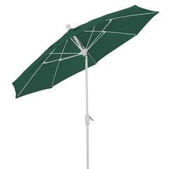 9' Oct Patio Tilt Umbrella 8 Rib Crank with Forest Green Solution Canopy