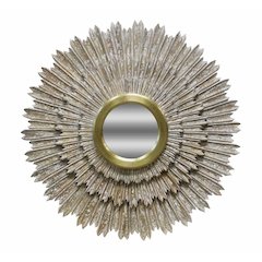 Transitional Falcon Sunburst Wall Décor with Mirror