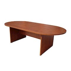 Boss 71W X 35D Race Track Conference Table, Driftwood