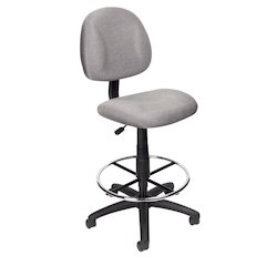 Boss Drafting Stool (B315-Gy) W/Footring