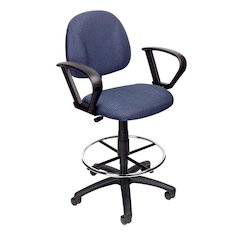 Boss Drafting Stool (B315-Be) W/Footring And Loop Arms