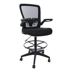 Boss Black Mesh, Flip Arm, Stool