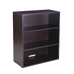 Mocha Open Hutch with spacious shelves for storage and display