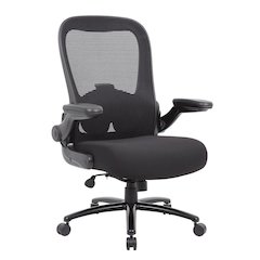 Mid-Back Black Office Guest Chair for Client Reception or Waiting Area