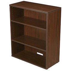 Open Mahogany Hutch and Bookcase with Ample Storage