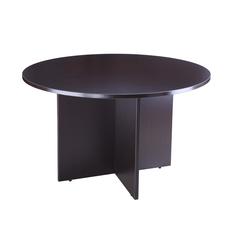 Boss 42" Round Table & 4 Boss Square Back  Diamond Stacking Chair W/Arm