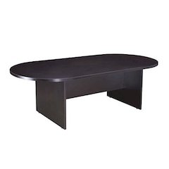 Boss 71W X 35D Race Track Conference Table, Mocha