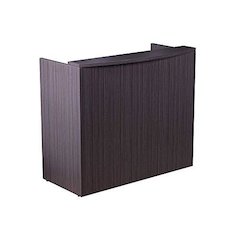 Glazed Reception Desk, 48Wx26Dx41.5H Driftwood