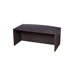 Boss Bow Front Desk Shell, Driftwood 71W*36/41"D*29.5"H