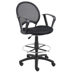 Boss Mesh Drafting Stool W/ Loop Arms