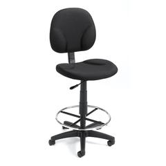 Boss Black Fabric Drafting Stools W/Footring