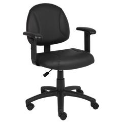 Boss Black Posture Chair W/ Adjustable Arms