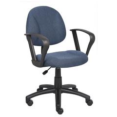 Boss Blue  Deluxe Posture Chair W/ Loop Arms