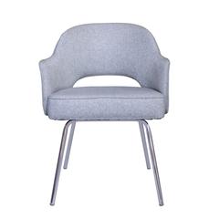 Grey Linen Guest Chair