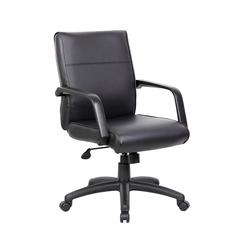 Boss Mid Back Executive Chair In LeatherPlus