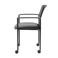 Boss Mesh Guest Chair with Casters, Black