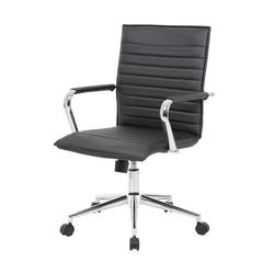 Boss Black Vinyl Hospitality Chair