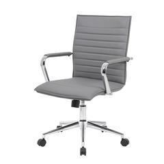 Boss Grey Vinyl Hospitality Chair