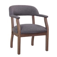 Boss Modern Captain's Chair in Slate Grade Commercial Grade Linen