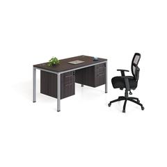 Single Desk With (2) Pedestals, 66" X 24" Desk Top
