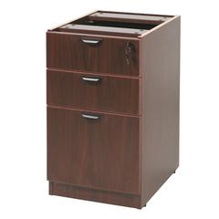 Boss Deluxe Pedestal-Full, Box/Box/File, 15.5W*22D, Mahogany