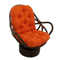 Rattan Swivel Rocker with Micro Suede Cushion