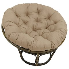 Bali 42-inch Outdoor Spun Poly Fabric Rattan Papasan Chair