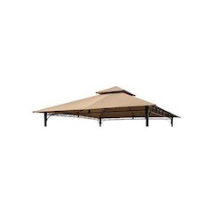 Replacement Canopy, Khaki Polyester Fabric, 10 ft. Vented Gazebo Top